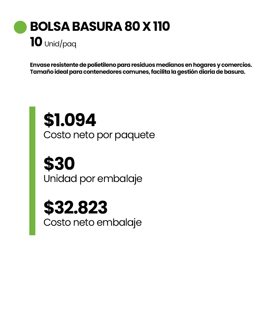 BOLSA BASURA 80 X 110