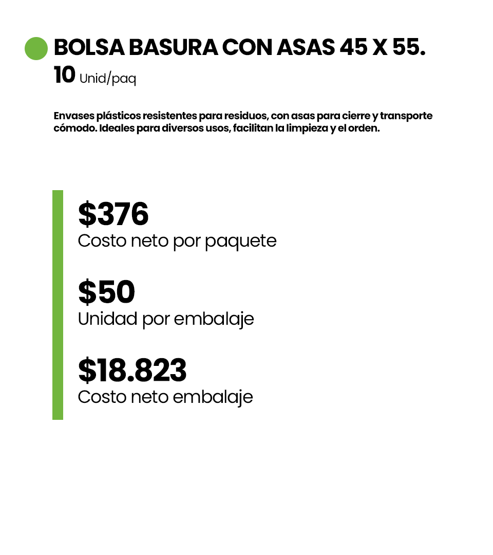 BOLSA BASURA CON ASAS 45 X 55