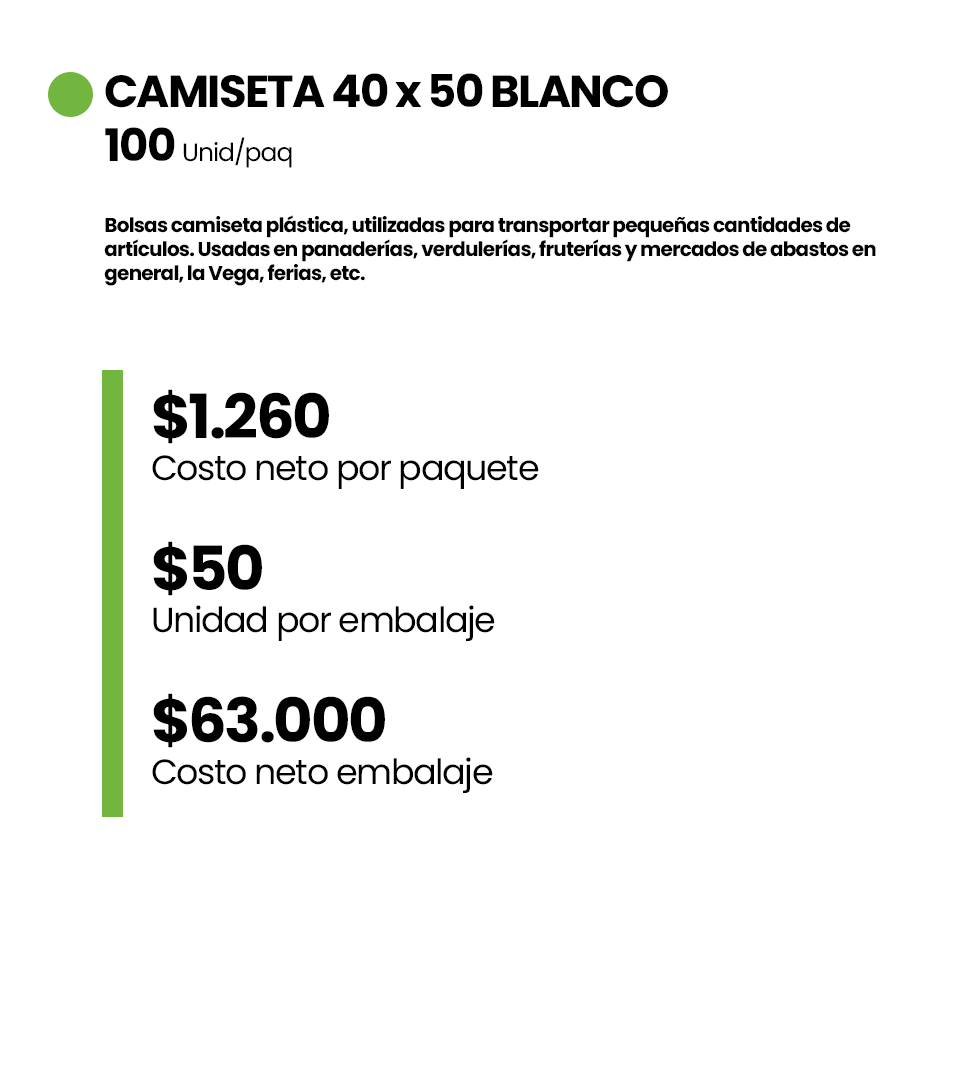 CAMISETA 40 x 50 BLANCO_