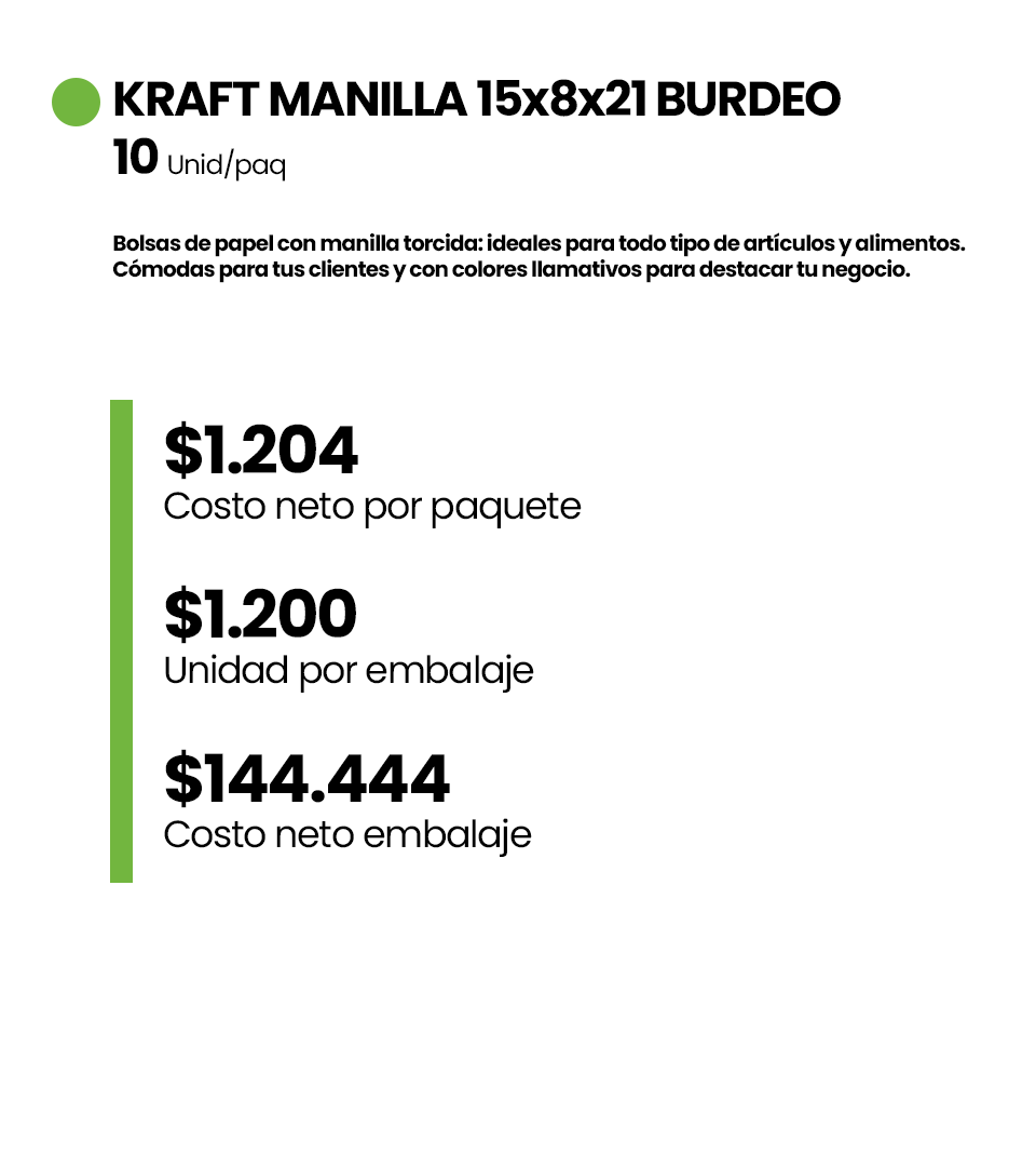 KRAFT MANILLA 15x8x21 BURDE