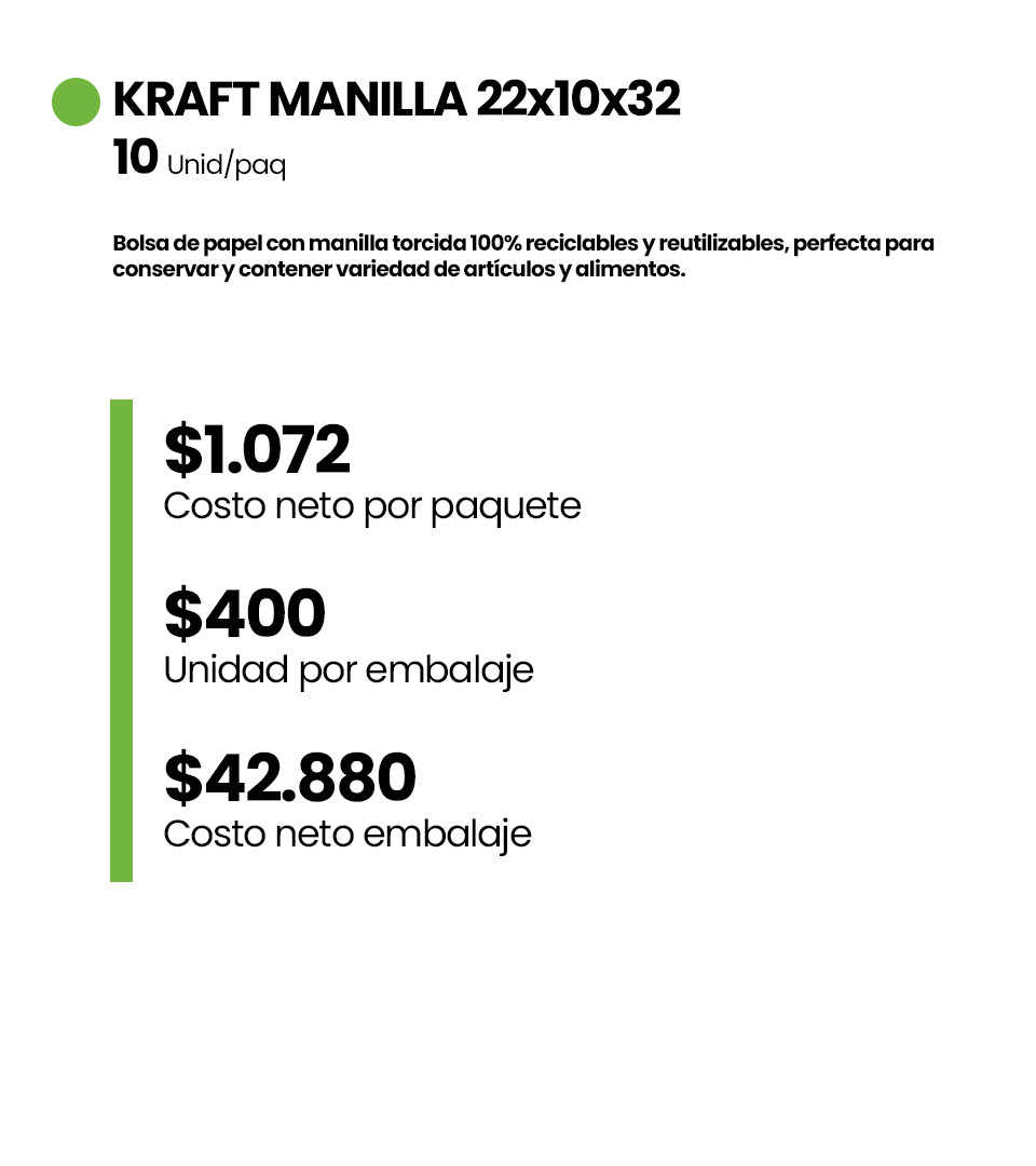 KRAFT MANILLA 22x10x32