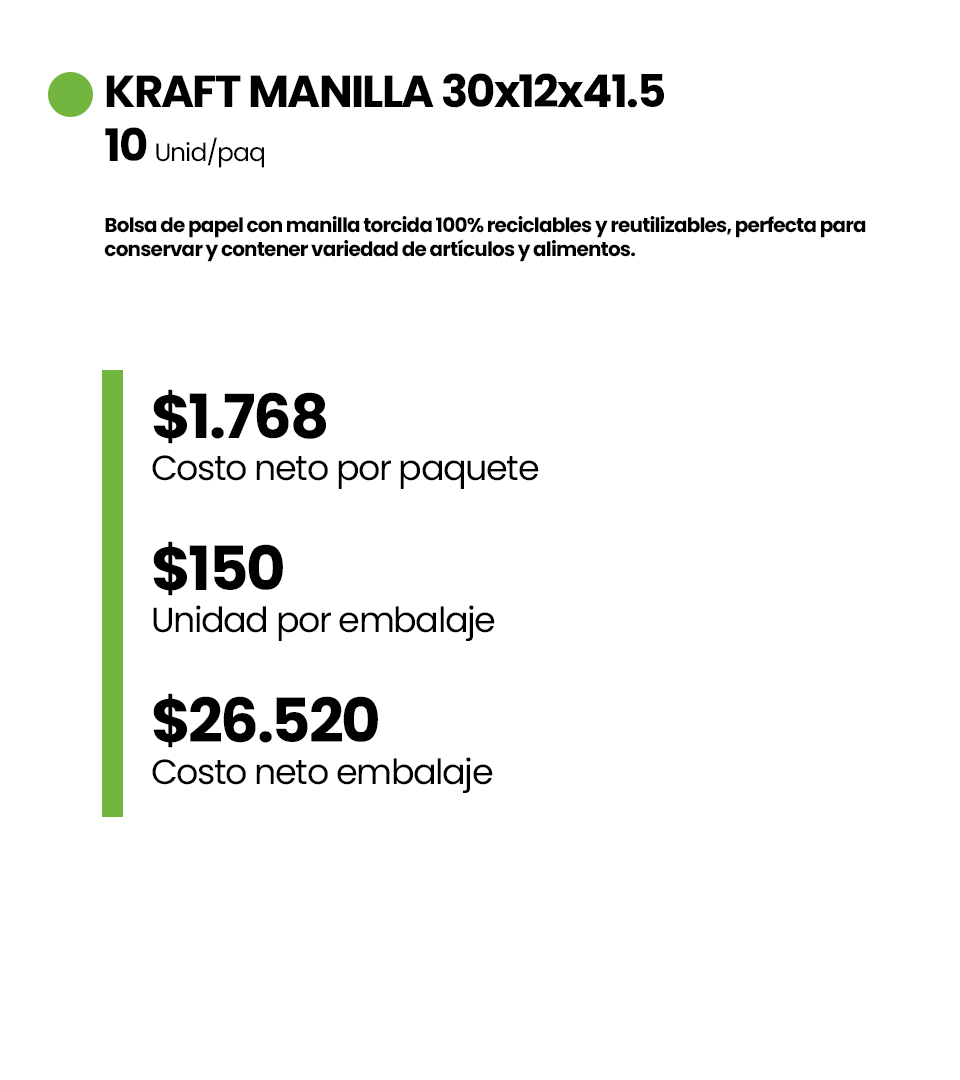 KRAFT MANILLA 30x12x41.5