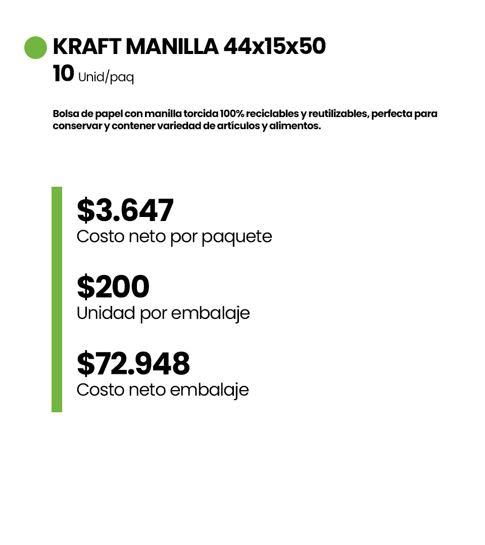 KRAFT MANILLA 44x15x50