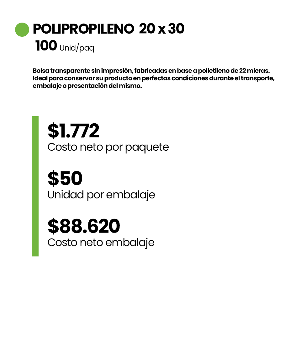 POLIPROPILENO  20 x 30_