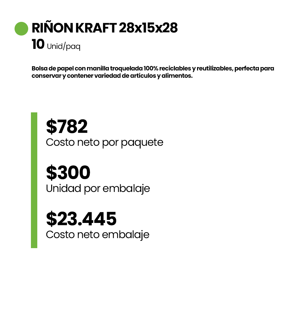 RIÑON KRAFT 28x15x28